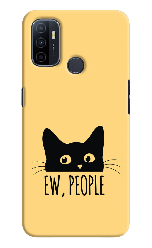 Ew People Catitude Oppo A53 2020 Hard Case Back Cover by Casekaro
