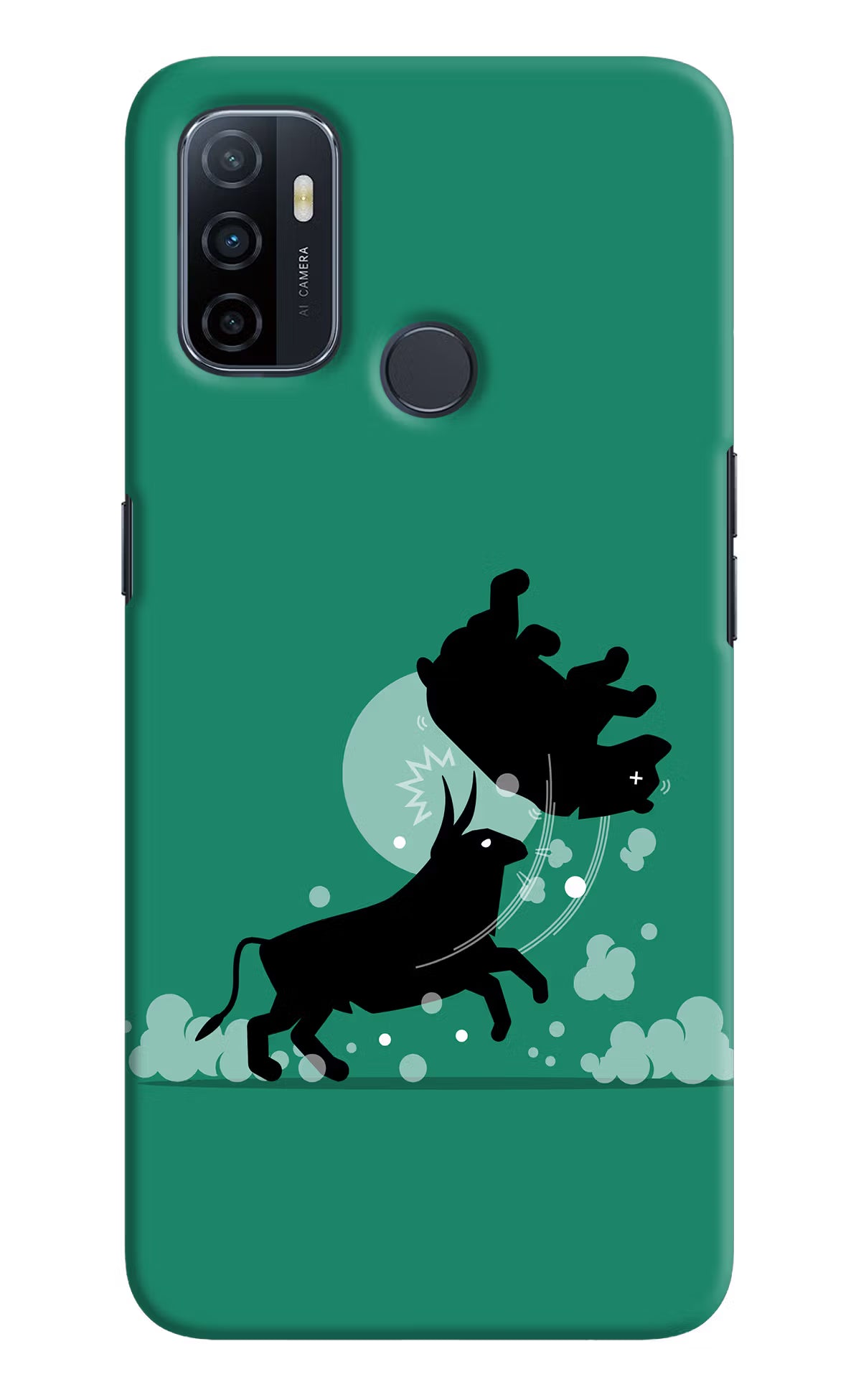Bull Conqueror Oppo A53 2020 Hard Case Back Cover by Casekaro