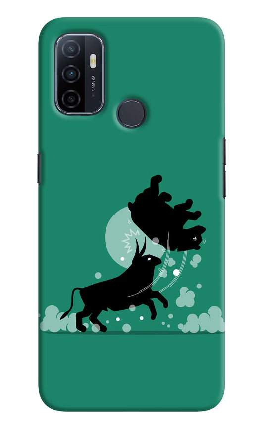 Bull Conqueror Oppo A53 2020 Hard Case Back Cover by Casekaro