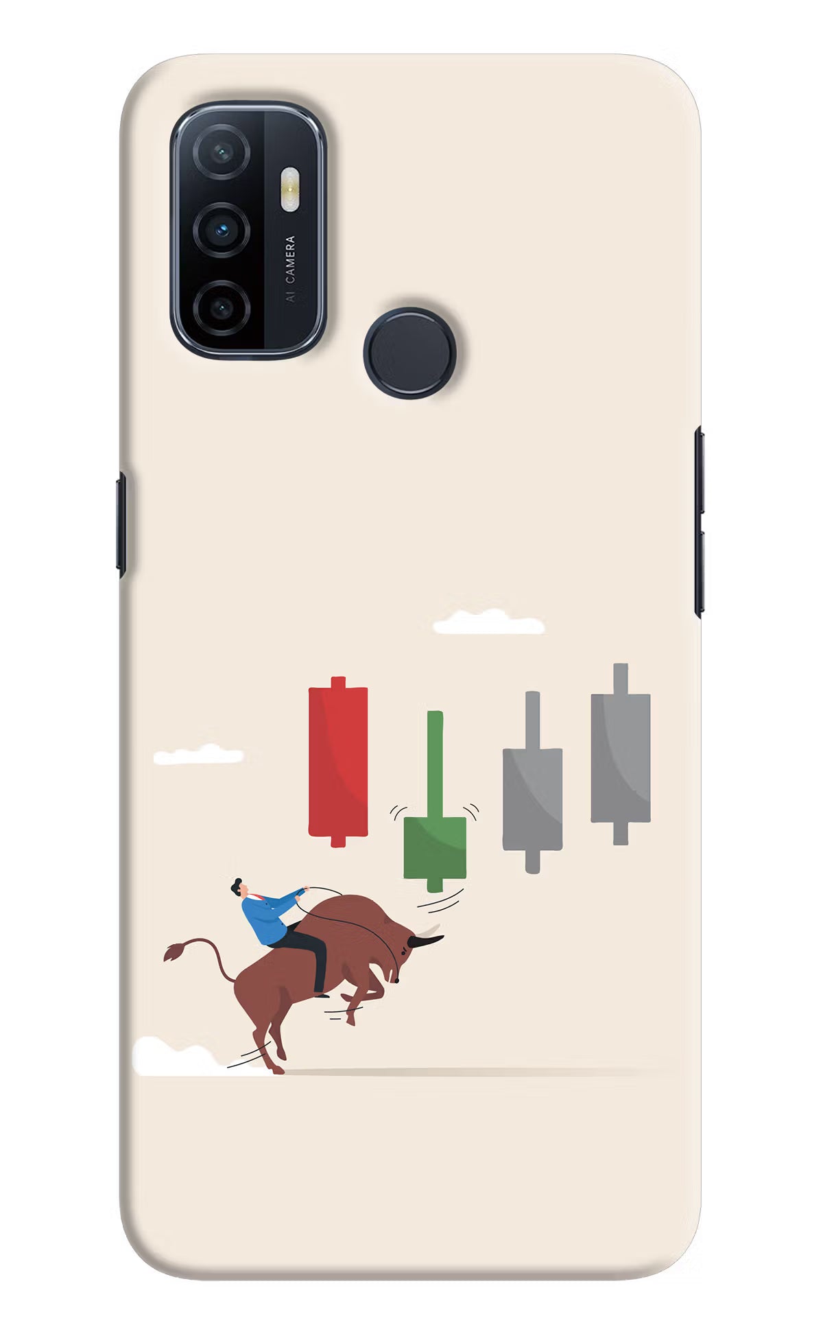 Bull Trading Momentum Oppo A53 2020 Hard Case Back Cover by Casekaro