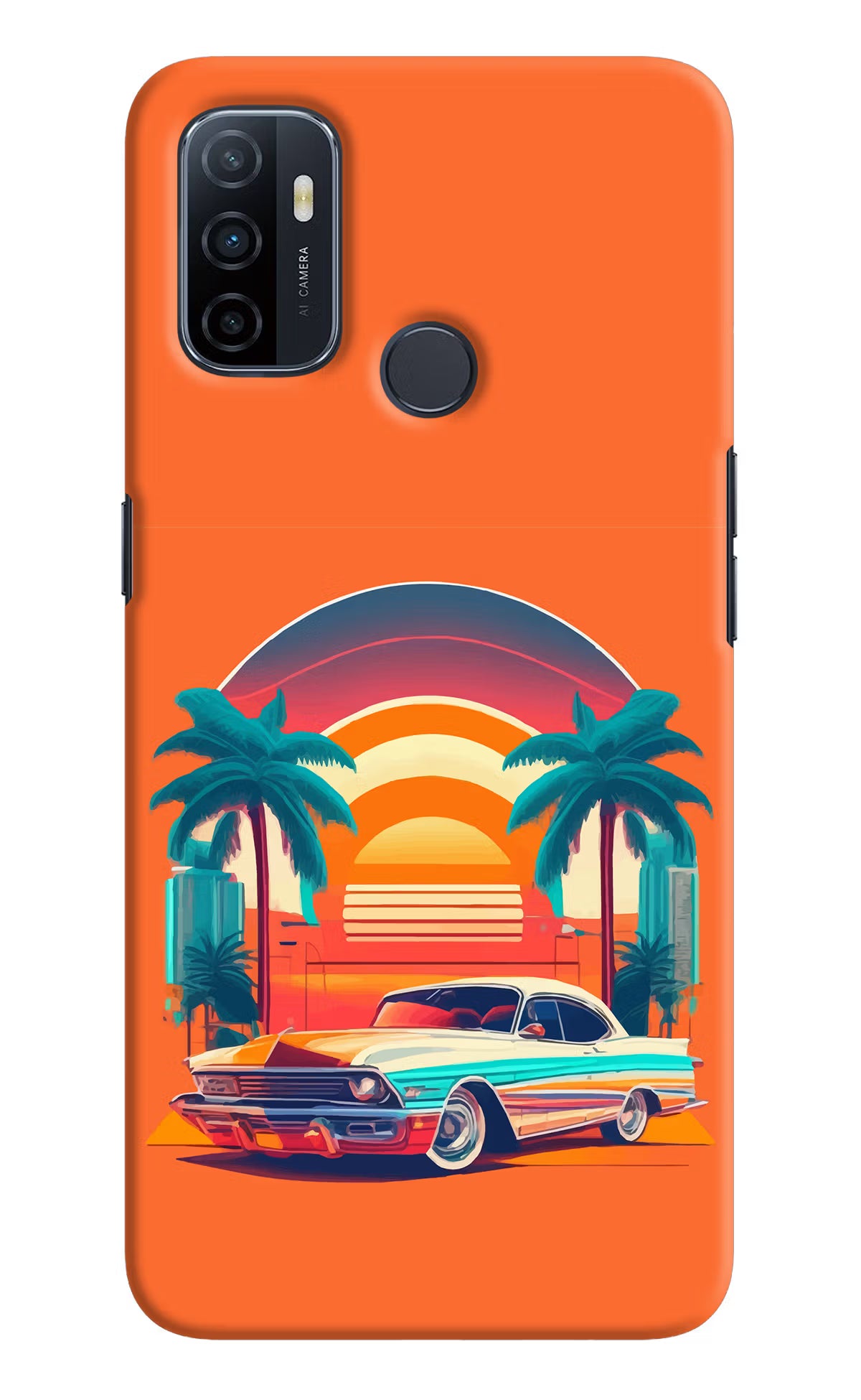 Palm Drive 80s Oppo A53 2020 Hard Case Back Cover by Casekaro