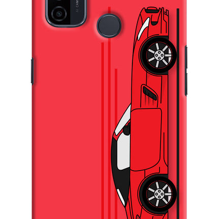 Red Velocity Oppo A53 2020 Hard Case Back Cover by Casekaro
