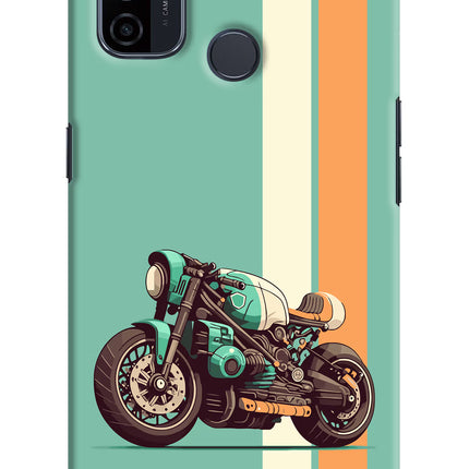 Striped Moto Drift Oppo A53 2020 Hard Case Back Cover by Casekaro
