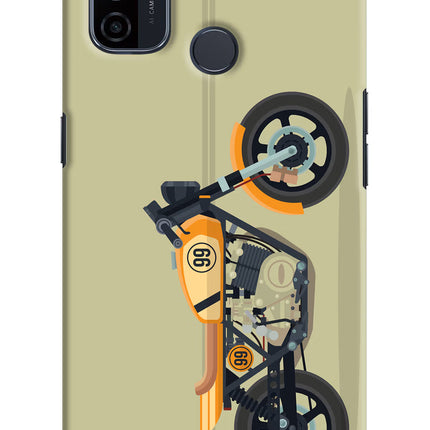 Vertical Speedster Oppo A53 2020 Hard Case Back Cover by Casekaro