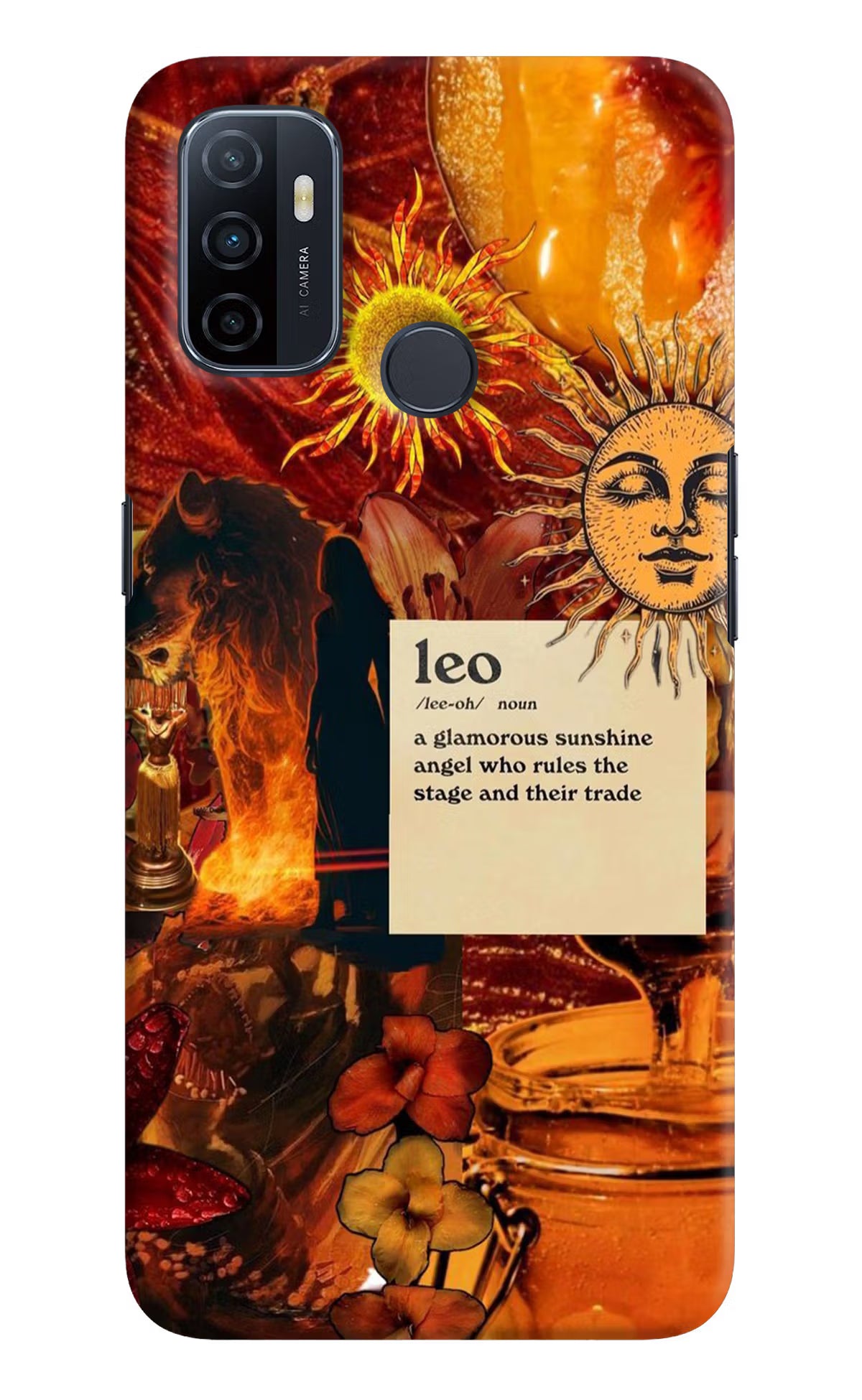 Leo Zodiac Oppo A53 2020 Hard Case Back Cover by Casekaro
