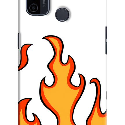 Fired Up – White Oppo A53 2020 Hard Case Back Cover by Casekaro