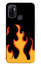 Fired Up – Black Oppo A53 2020 Hard Case Back Cover by Casekaro