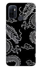 Twin Dragons Oppo A53 2020 Hard Case Back Cover by Casekaro