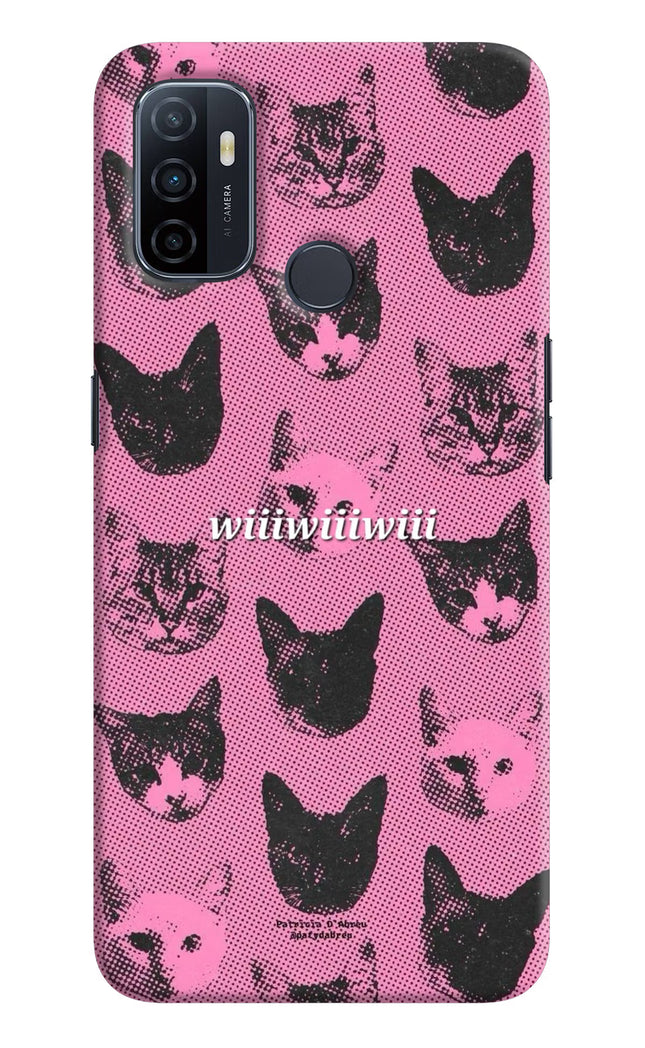 Pink Cats Oppo A53 2020 Hard Case Back Cover by Casekaro