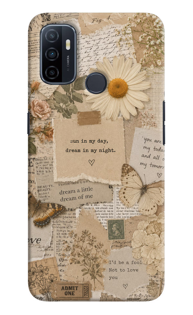 Vintage case Oppo A53 2020 Hard Case Back Cover by Casekaro