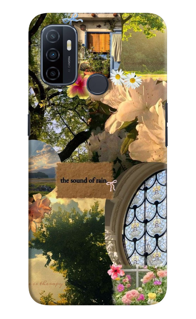 Rain Oppo A53 2020 Hard Case Back Cover by Casekaro
