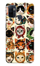 Cool Cat Oppo A53 2020 Hard Case Back Cover by Casekaro