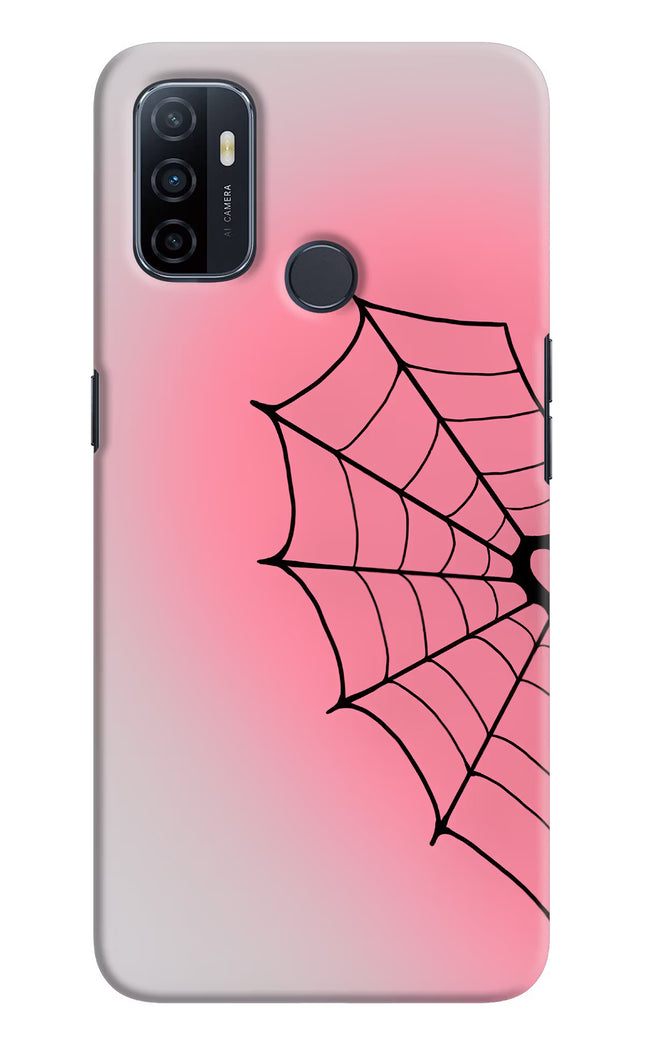 Pink Web Oppo A53 2020 Hard Case Back Cover by Casekaro