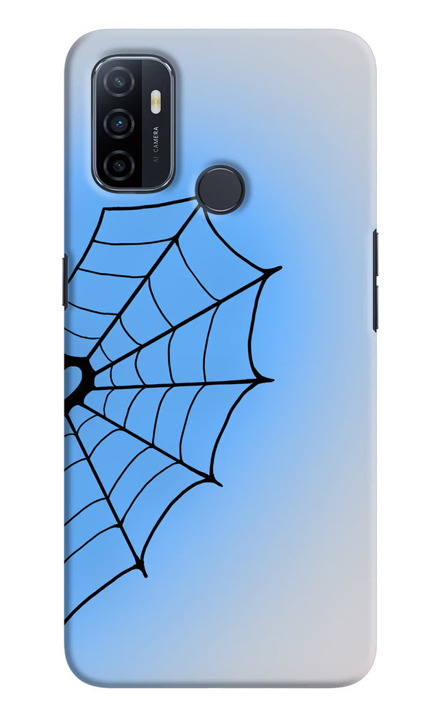 Blue Web Oppo A53 2020 Hard Case Back Cover by Casekaro