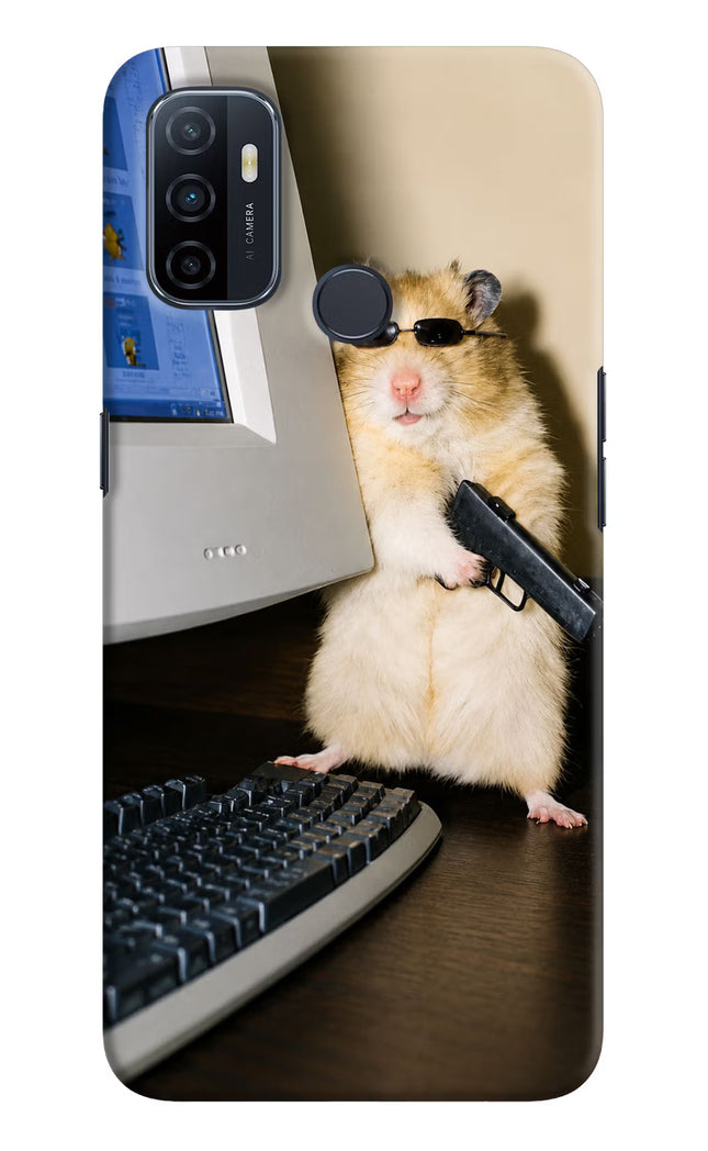Hacker Hamster Oppo A53 2020 Hard Case Back Cover by Casekaro