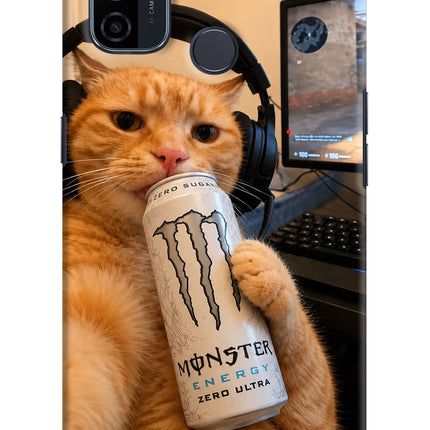 Gamer Cat Energy Oppo A53 2020 Hard Case Back Cover by Casekaro