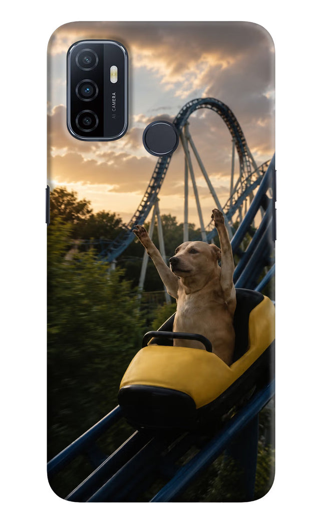 Rollercoaster Dog Oppo A53 2020 Hard Case Back Cover by Casekaro