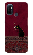 Midnight Cat Oppo A53 2020 Hard Case Back Cover by Casekaro