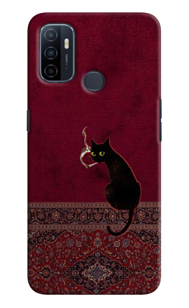 Midnight Cat Oppo A53 2020 Hard Case Back Cover by Casekaro
