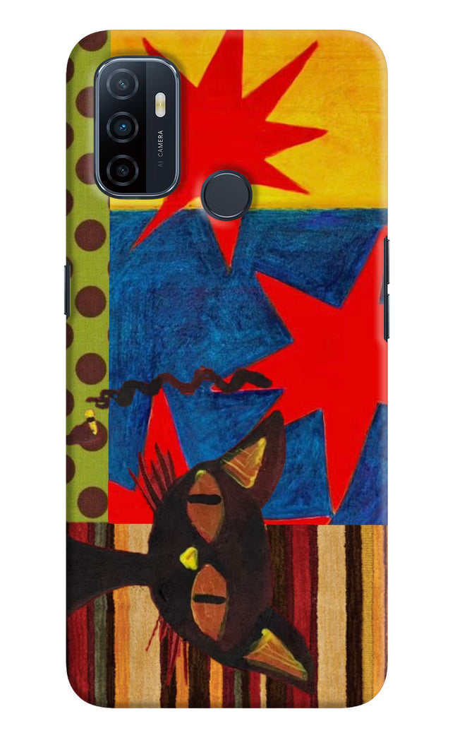 Pop Cat Oppo A53 2020 Hard Case Back Cover by Casekaro