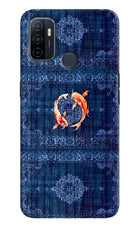 Koi Blue Oppo A53 2020 Hard Case Back Cover by Casekaro