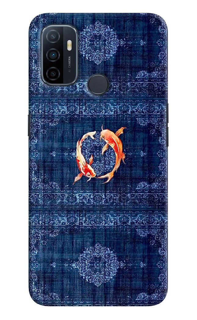 Koi Blue Oppo A53 2020 Hard Case Back Cover by Casekaro