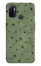 Green Stars Oppo A53 2020 Hard Case Back Cover by Casekaro