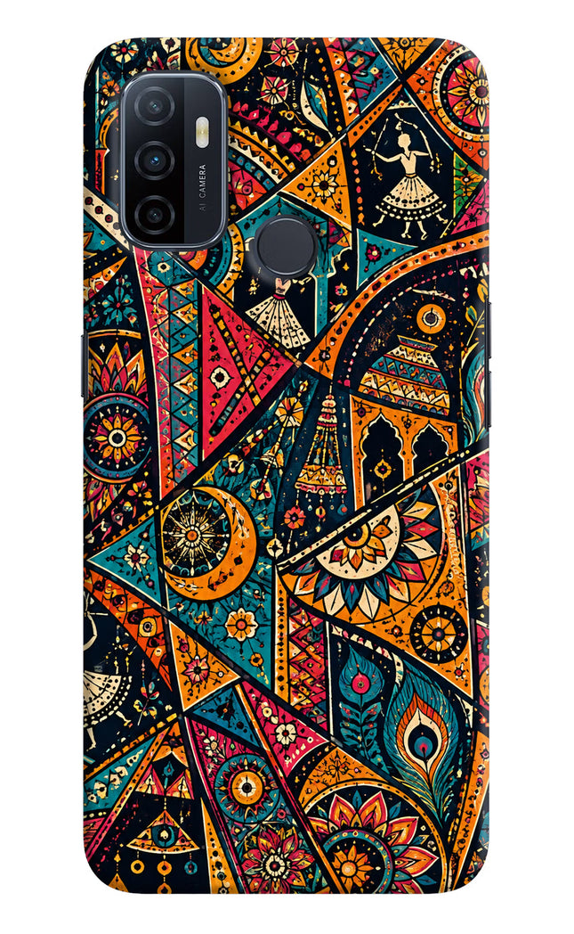 Folk Print Oppo A53 2020 Hard Case Back Cover by Casekaro