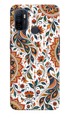 White Mayura Oppo A53 2020 Hard Case Back Cover by Casekaro