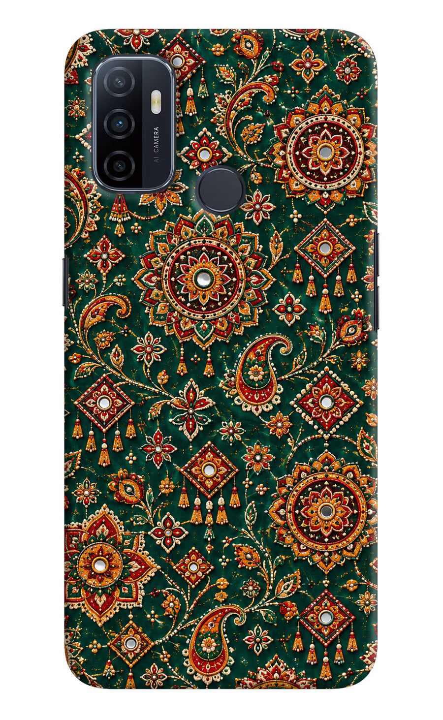 Green Pataka Oppo A53 2020 Back Cover, Hard case