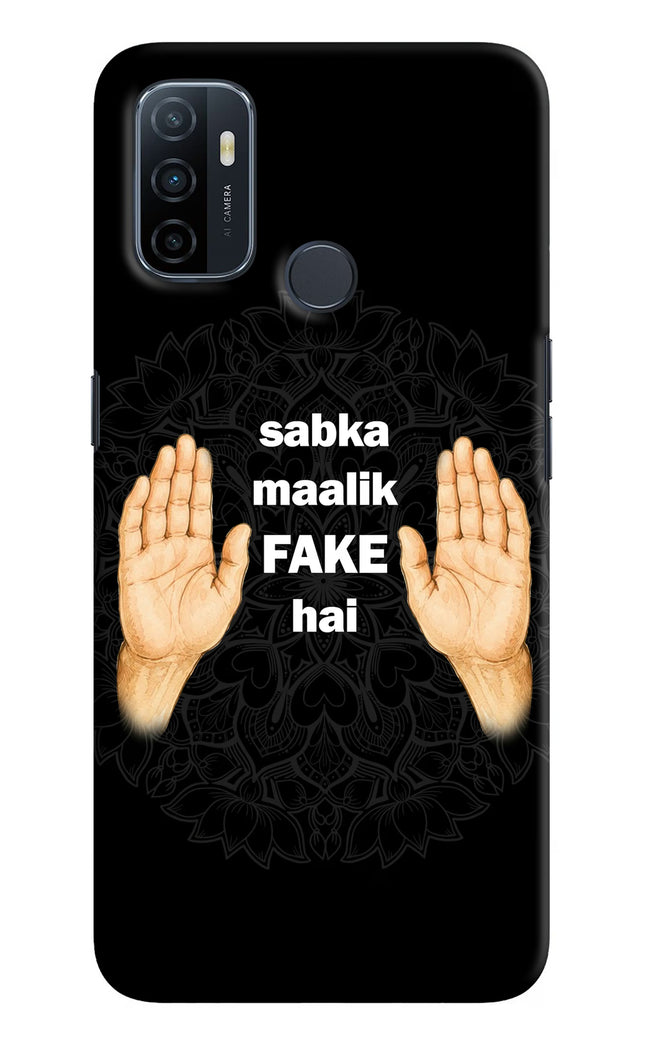 Sabka Malik Fake Oppo A53 2020 Hard Case Back Cover by Casekaro