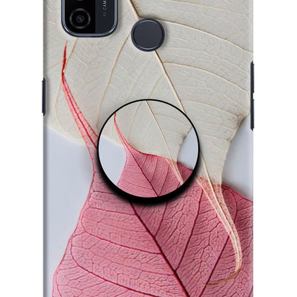 White Pink Leaf Oppo A53 2020 Pop Case by Casekaro