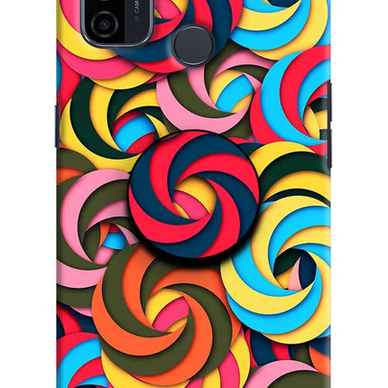 Spiral Pattern Oppo A53 2020 Pop Case by Casekaro
