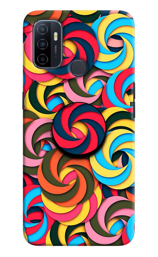 Spiral Pattern Oppo A53 2020 Pop Case by Casekaro