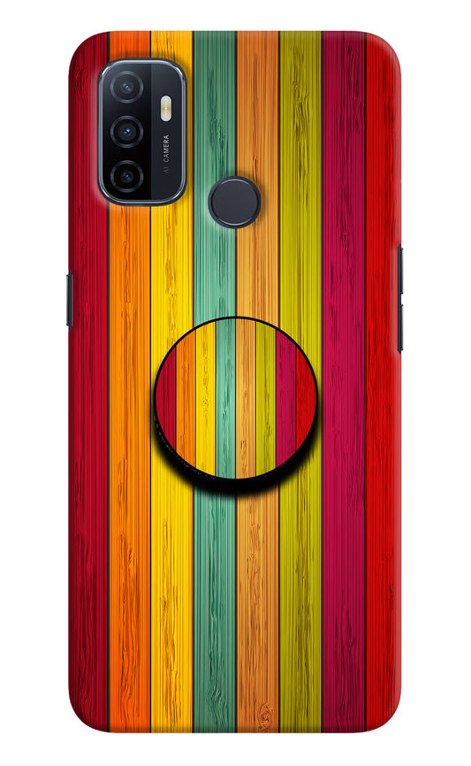 Multicolor Wooden Oppo A53 2020 Pop Case by Casekaro