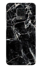 Black Marble Texture Poco M2 Pro Hard Case Back Cover by Casekaro