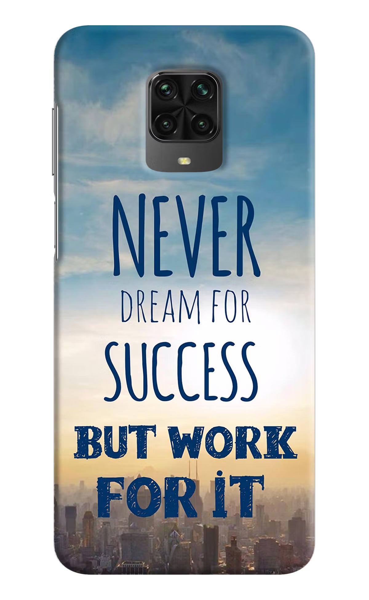 Never Dream For Success But Work For It Poco M2 Pro Hard Case Back Cover by Casekaro