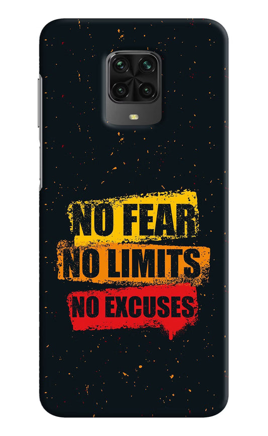 No Fear No Limits No Excuse Poco M2 Pro Hard Case Back Cover by Casekaro
