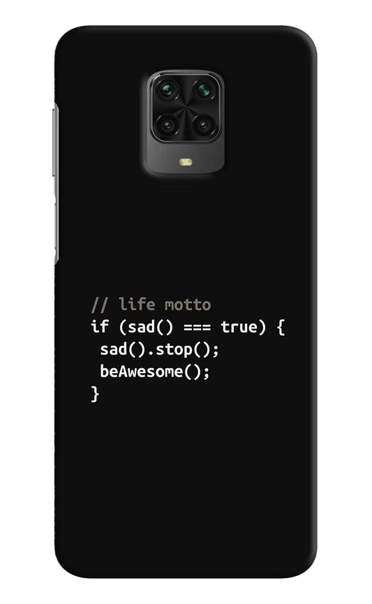 Life Motto Code Poco M2 Pro Hard Case Back Cover by Casekaro