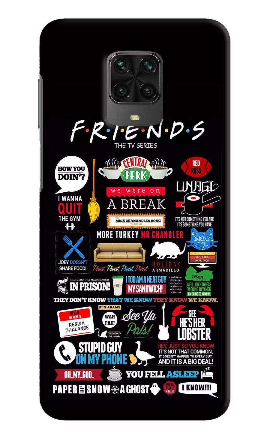 FRIENDS Poco M2 Pro Back Cover, Hard case