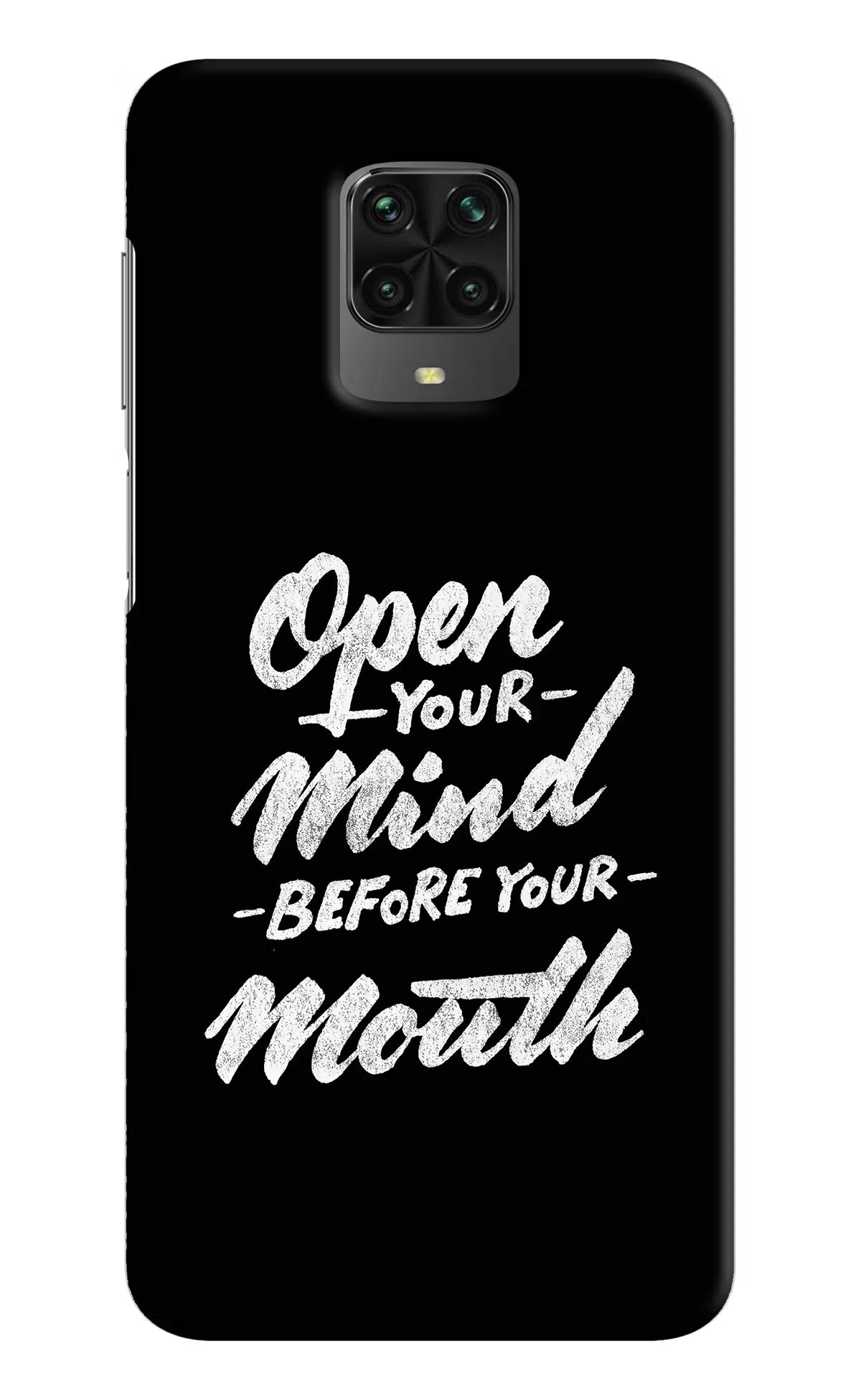 Open Your Mind Before Your Mouth Poco M2 Pro Hard Case Back Cover by Casekaro