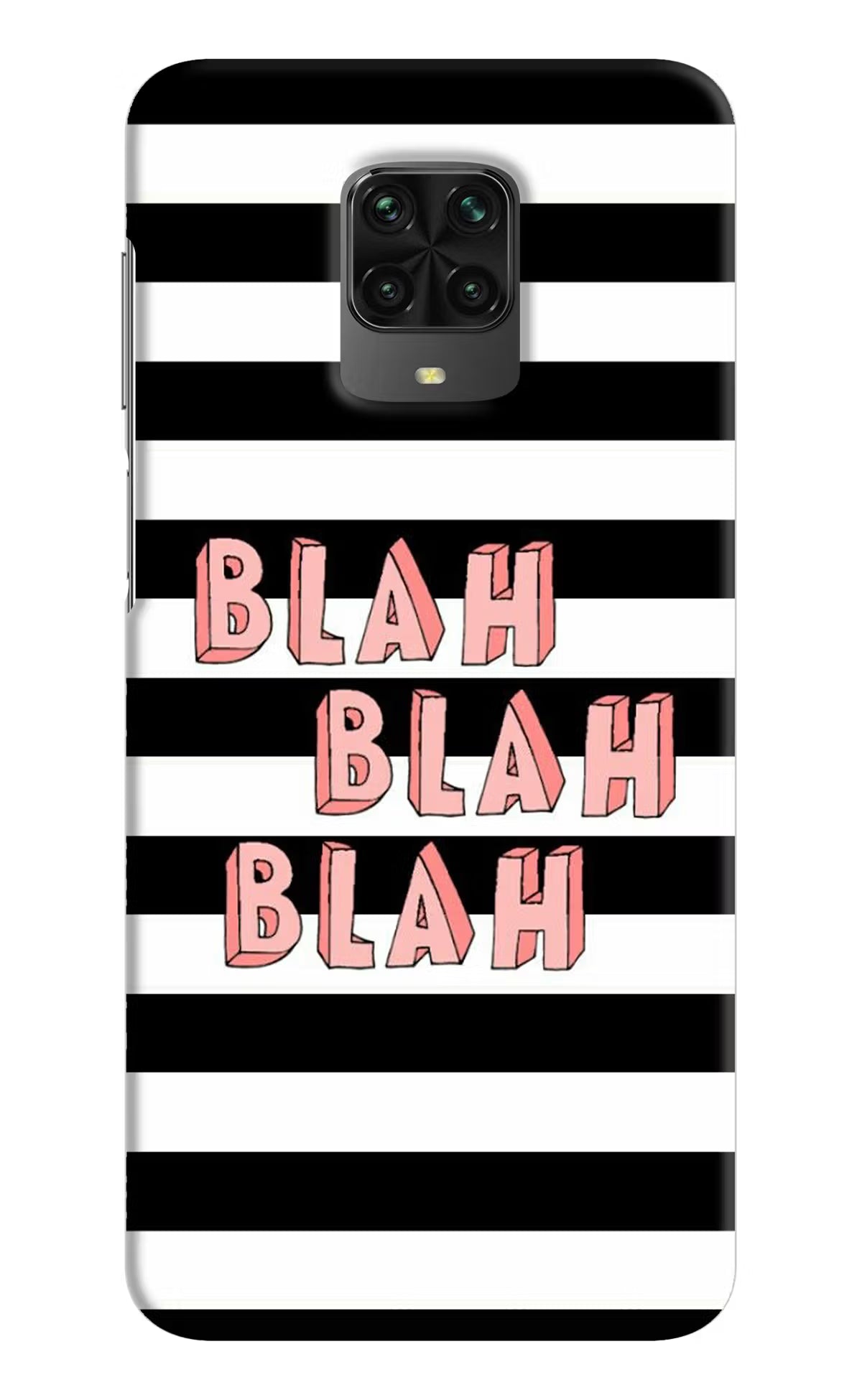 Blah Blah Blah Poco M2 Pro Hard Case Back Cover by Casekaro