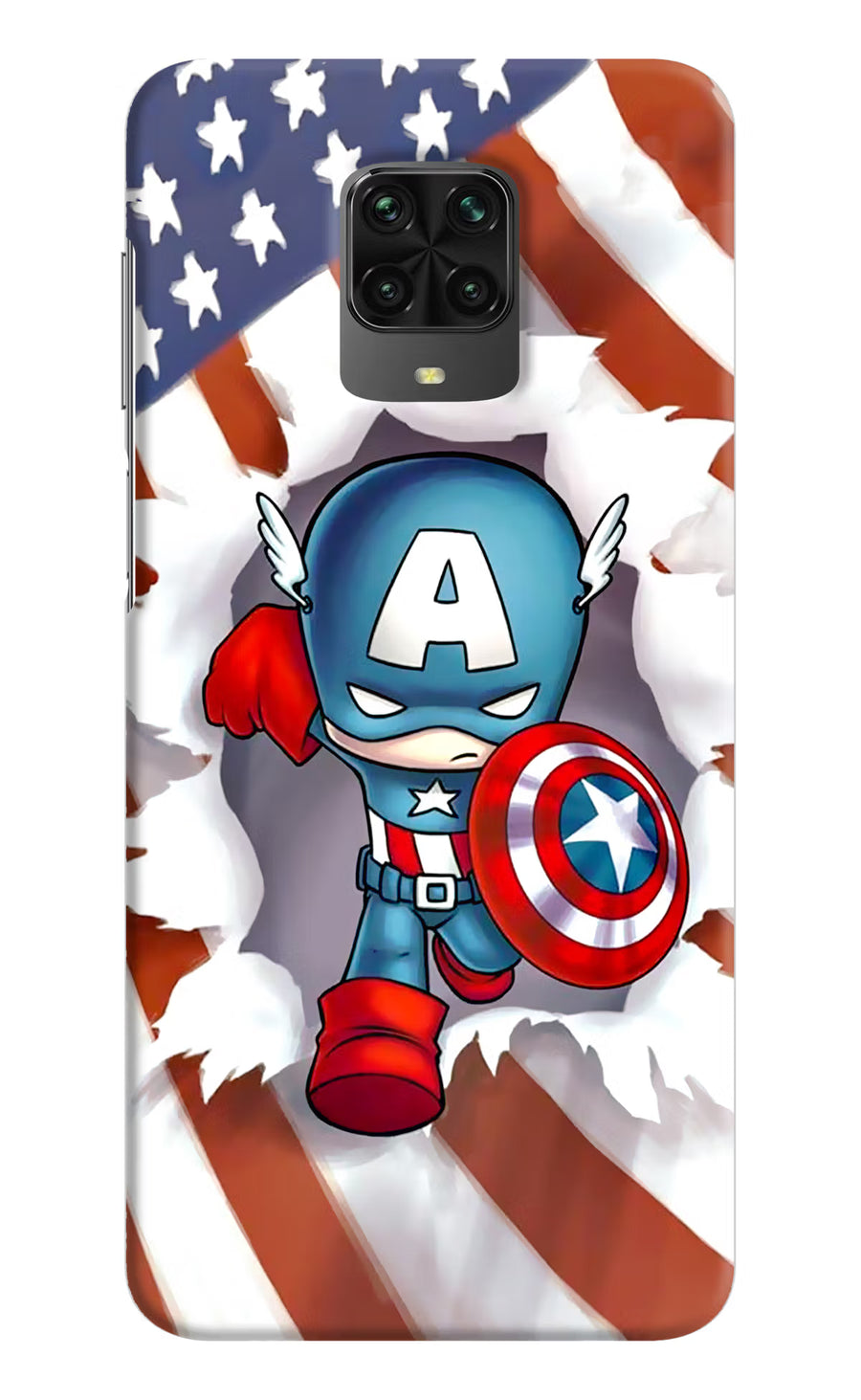 Captain America Poco M2 Pro Back Cover, Hard case