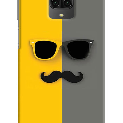 Sunglasses with Mustache Poco M2 Pro Hard Case Back Cover by Casekaro