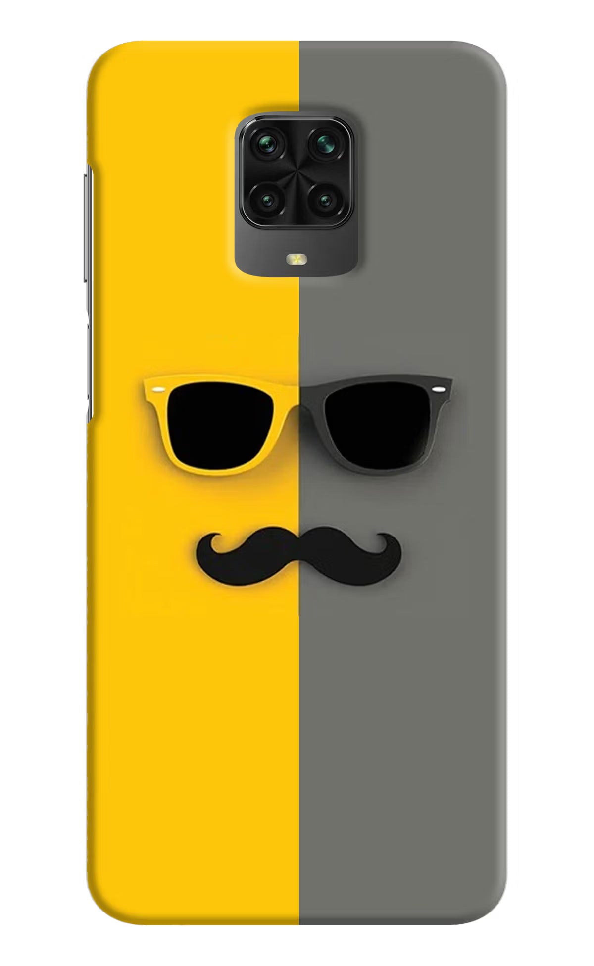 Sunglasses with Mustache Poco M2 Pro Hard Case Back Cover by Casekaro