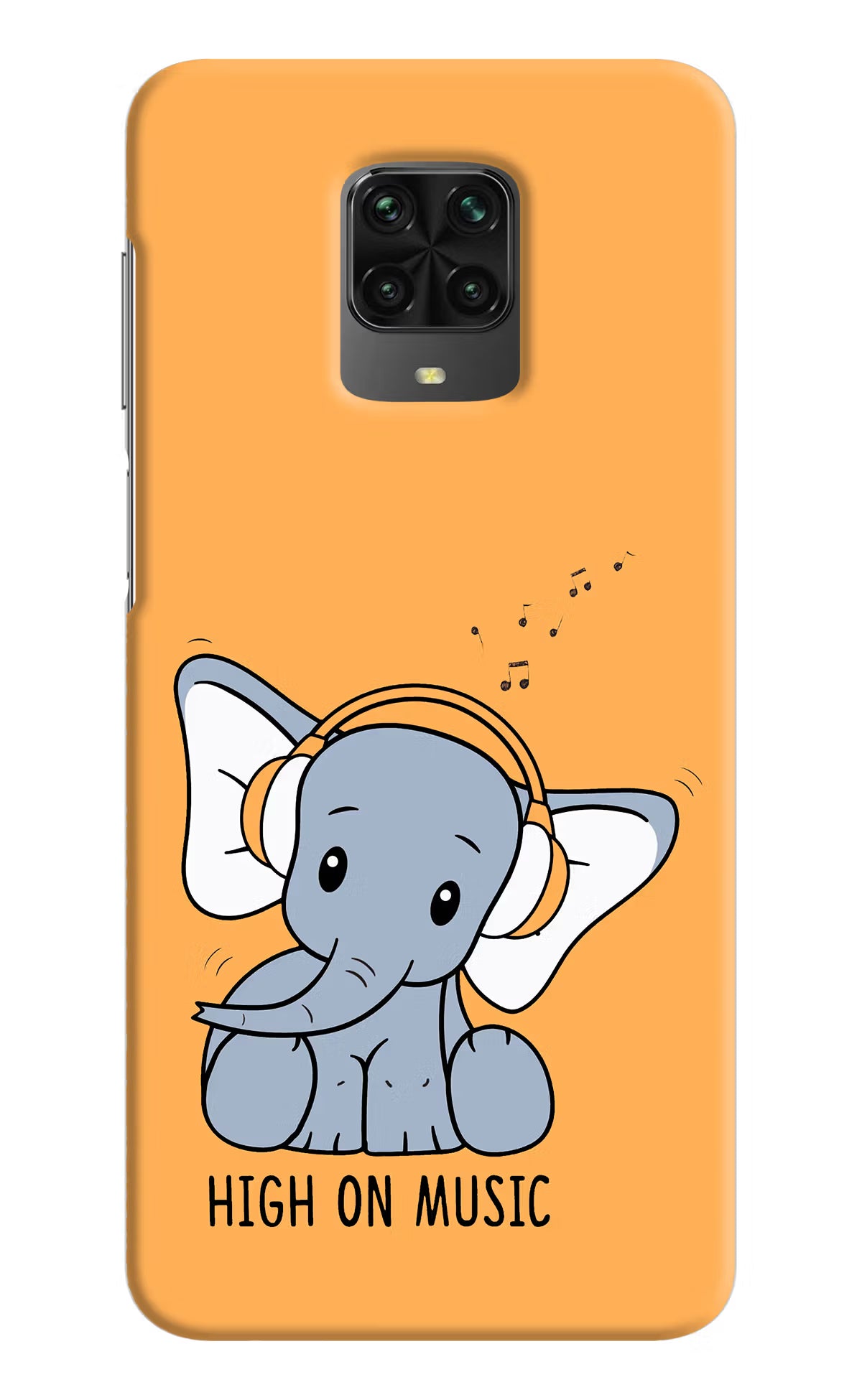 High On Music Poco M2 Pro Hard Case Back Cover by Casekaro