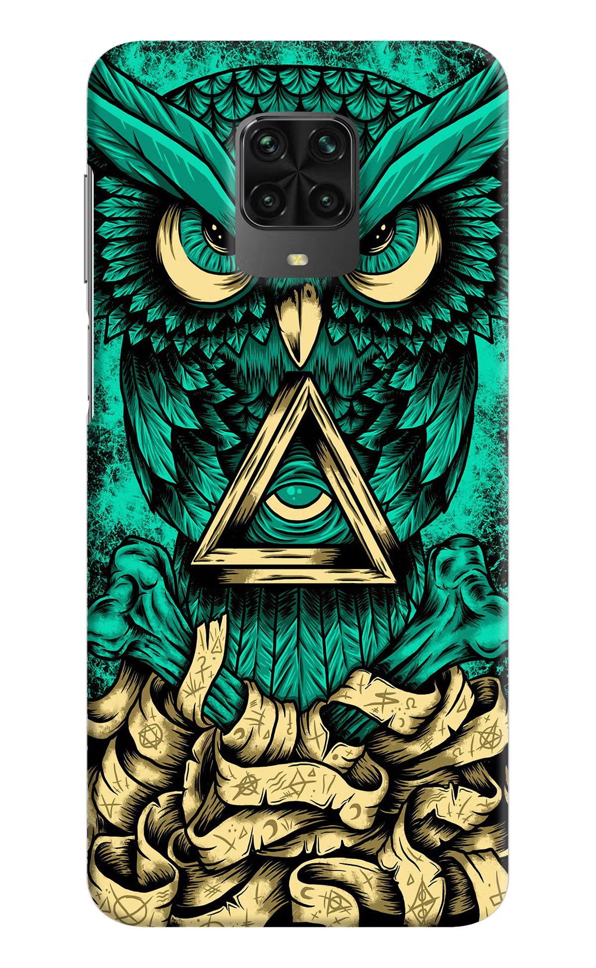 Green Owl Poco M2 Pro Hard Case Back Cover by Casekaro