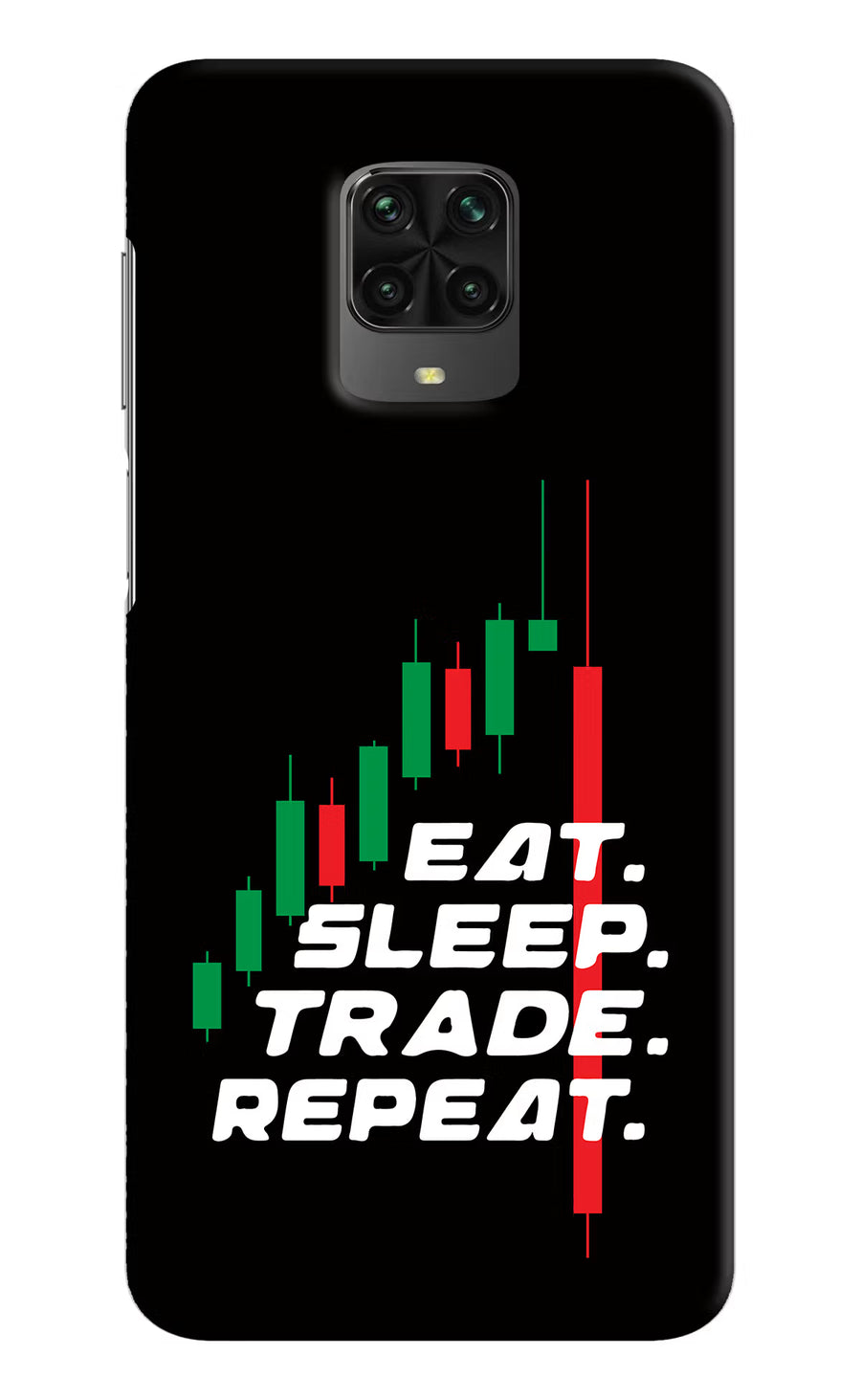 Eat Sleep Trade Repeat Poco M2 Pro Back Cover, Hard case