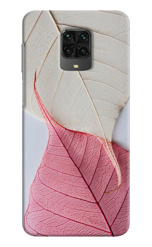 White Pink Leaf Poco M2 Pro Hard Case Back Cover by Casekaro