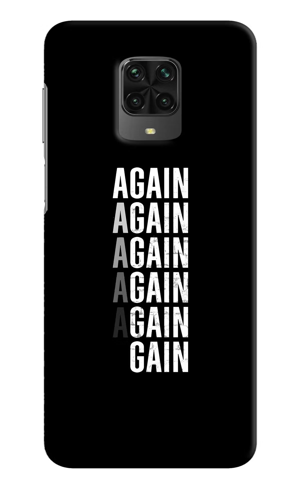 Again Again Gain Poco M2 Pro Hard Case Back Cover by Casekaro